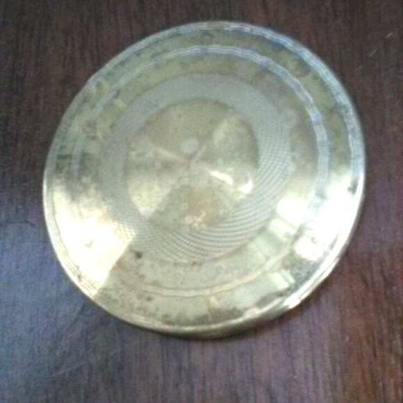 Vintage / Antique "Imperfect" Compact with Felt Case - Picture 7 of 11
